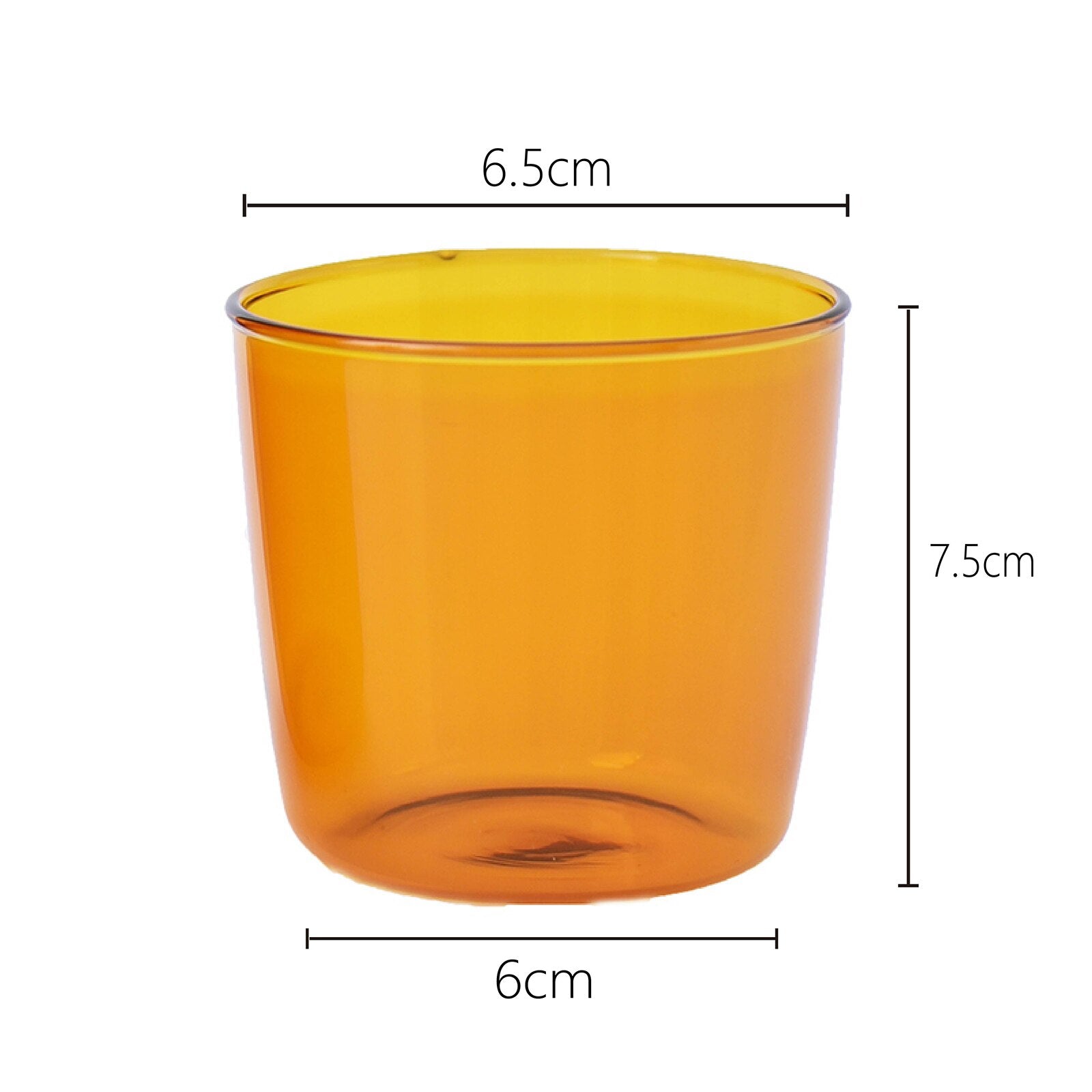 Juego de vasos de colores de vidrio de borosilicato