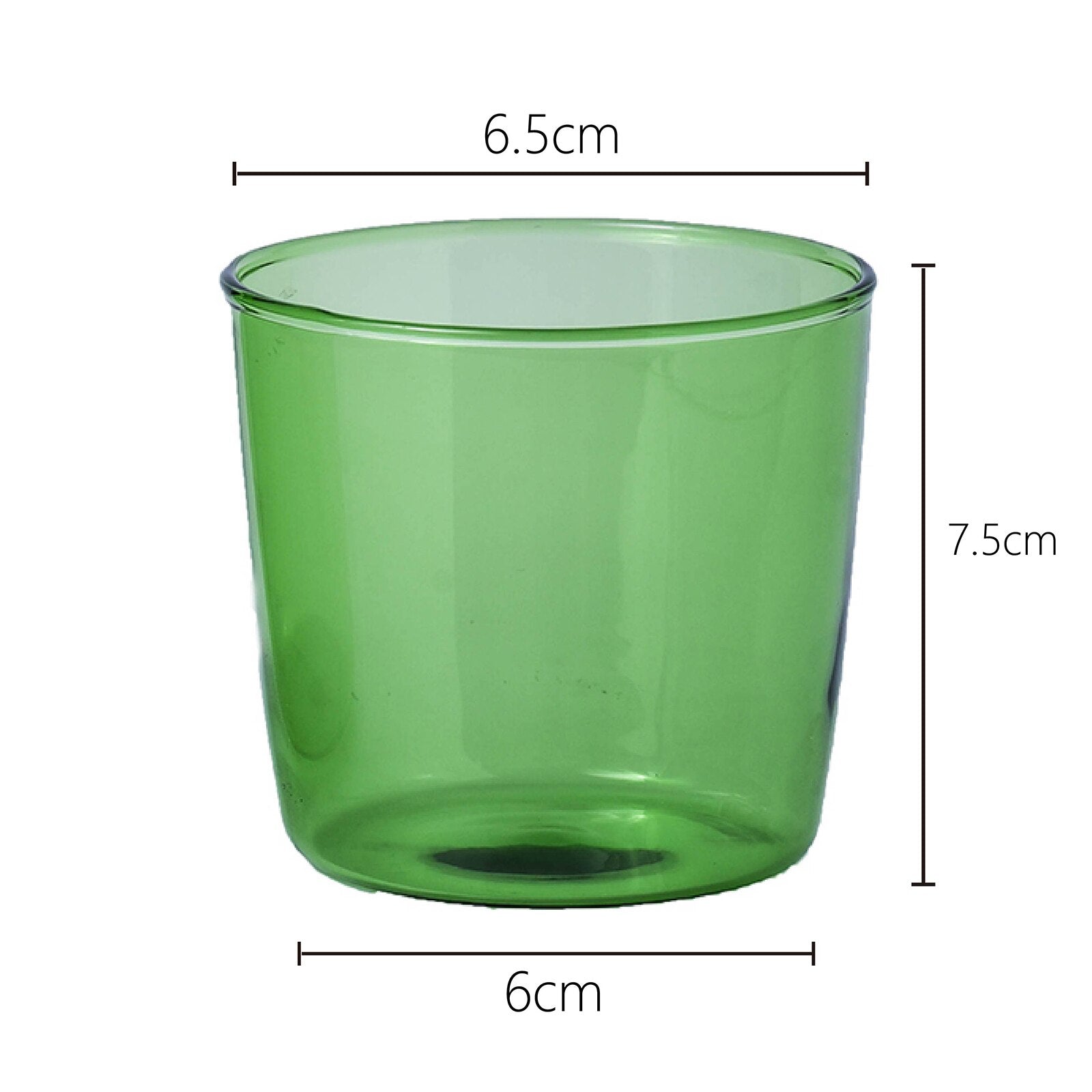 Juego de vasos de colores de vidrio de borosilicato