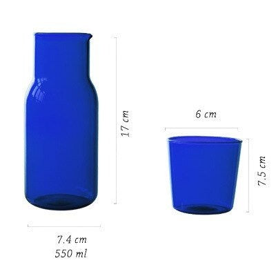 Juego de vasos de colores de vidrio de borosilicato