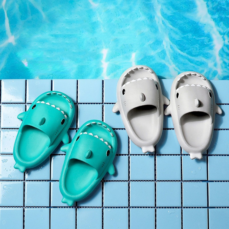 Children's Non-Slip Shark Sliders