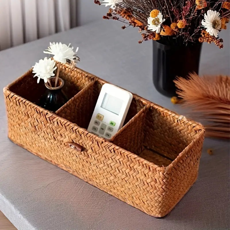 Ayla Rattan Organizer Basket