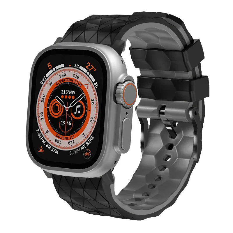 Dvoubarevný fotbalový vzor sportovní silikonový pásek pro Apple Watch