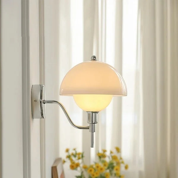 Cream Mushroom Walkway Wall Light