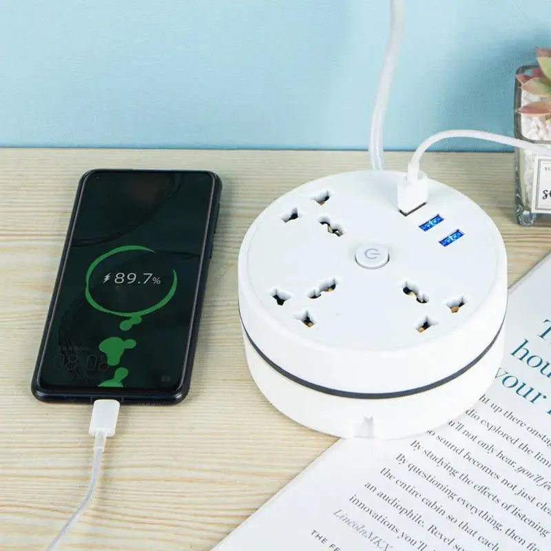 Presa CA con presa UE Presa multipla per Smart Home – Prolunga elettrica multiuso con porte USB e ricarica rapida