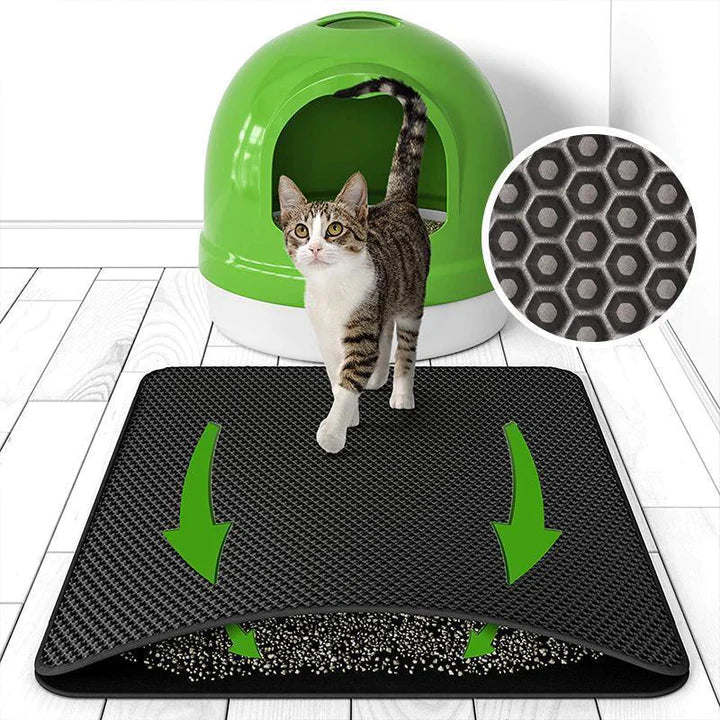 Alfombrilla para arena Purrfect™ | Alfombrilla para arena de gatos para suelos limpios