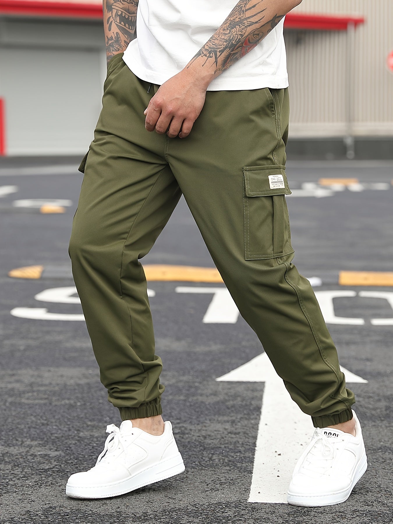 Beige Cargo Jogging Pants - Lukas