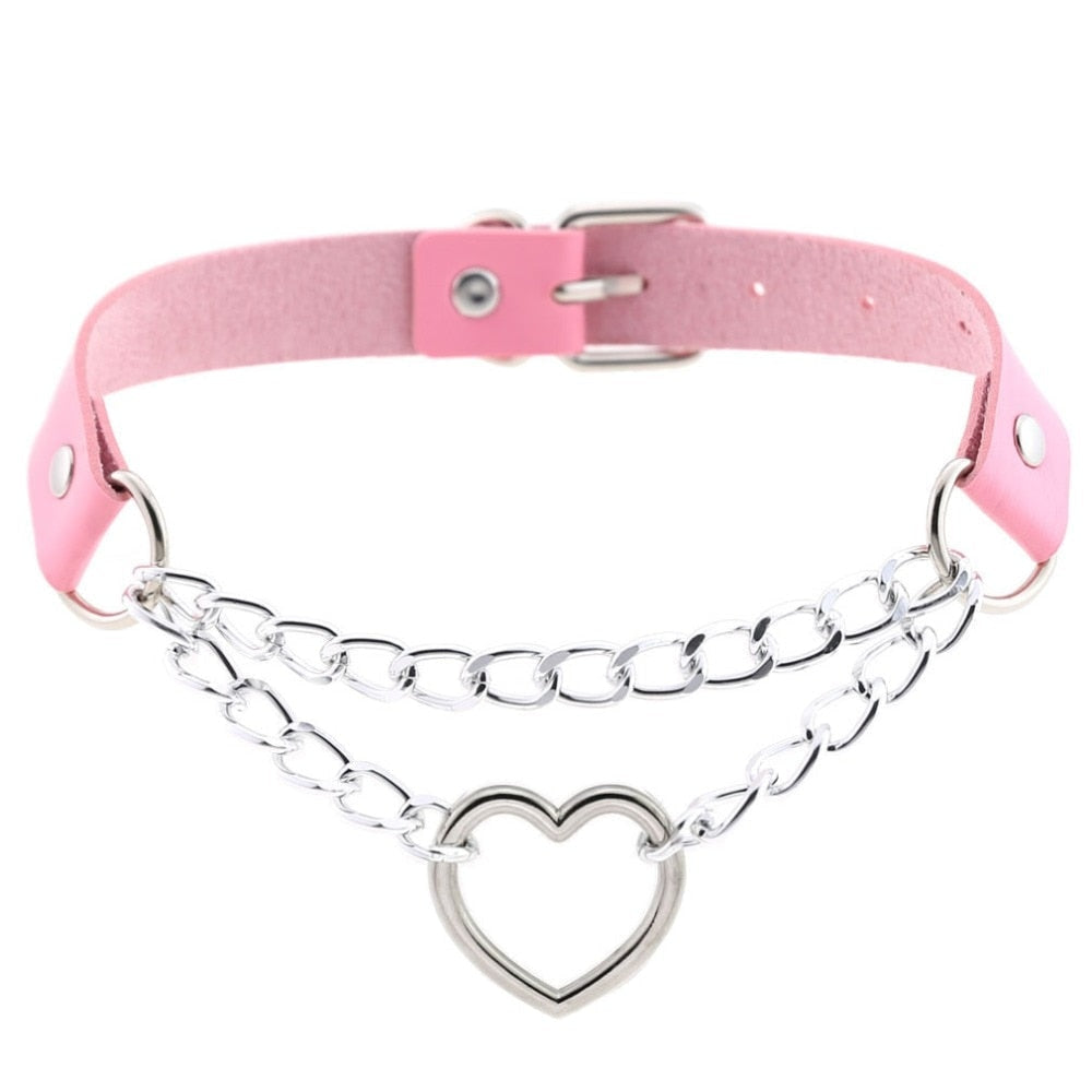 Choker di San Valentino a Catena (15 Colori)