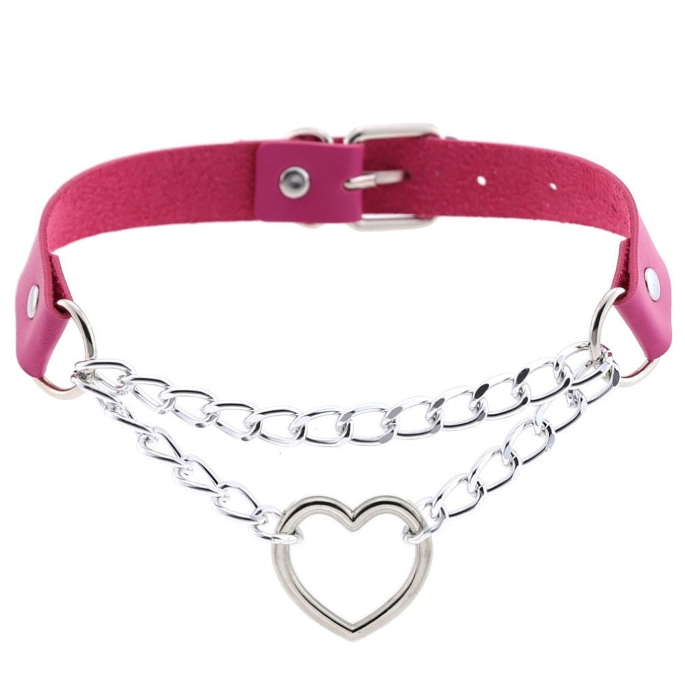 Kedjad Valentine Choker (15 färger)