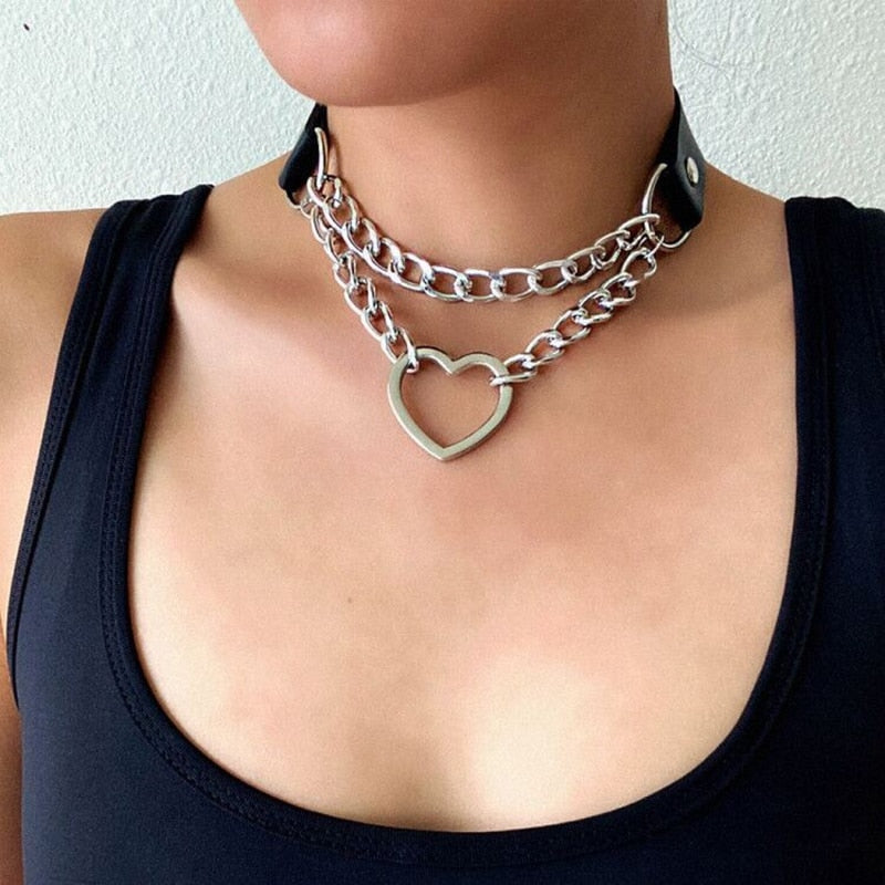 Kedjad Valentine Choker (15 färger)