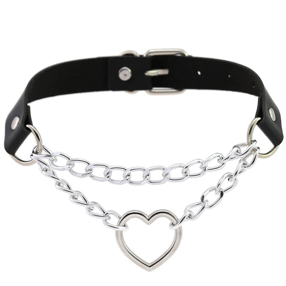 Kedjad Valentine Choker (15 färger)