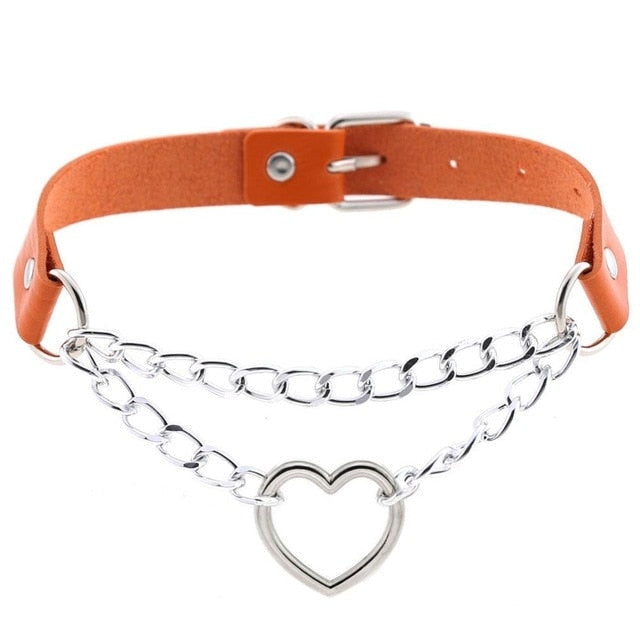 Kedjad Valentine Choker (15 färger)