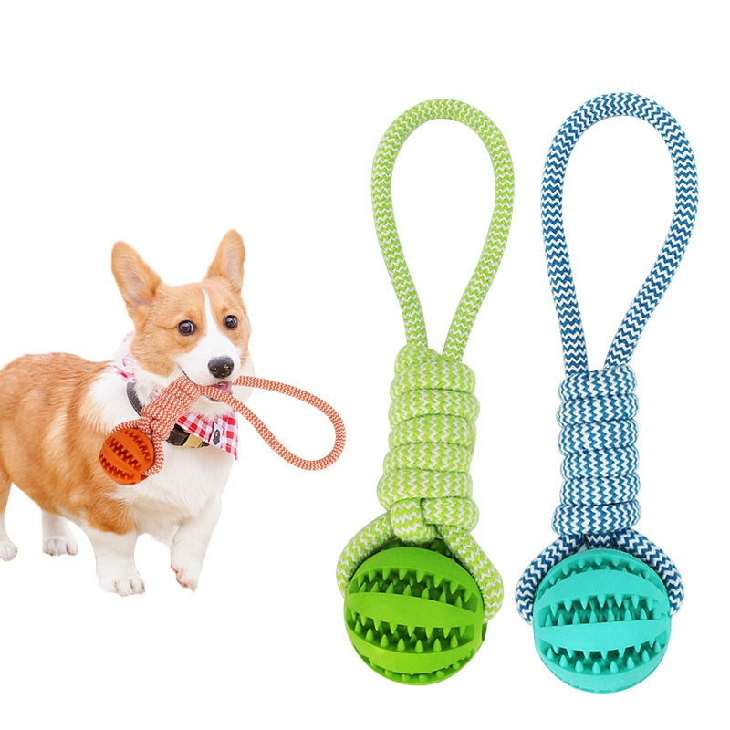 ChewRope Tug Ball: Juguete masticable para perros con cuerda de tira y afloja