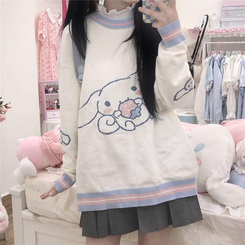 Cinnamoroll Strick-Kapuzenpullover