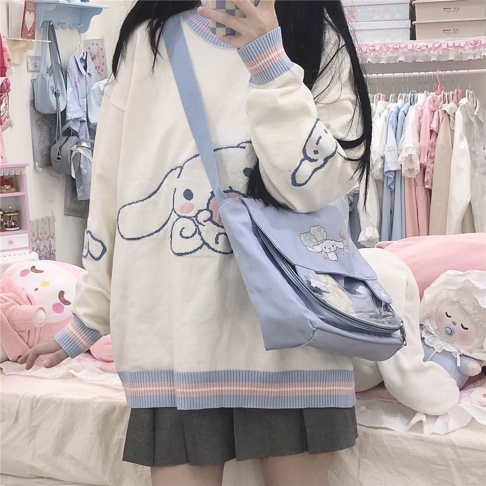 Cinnamoroll Strick-Kapuzenpullover