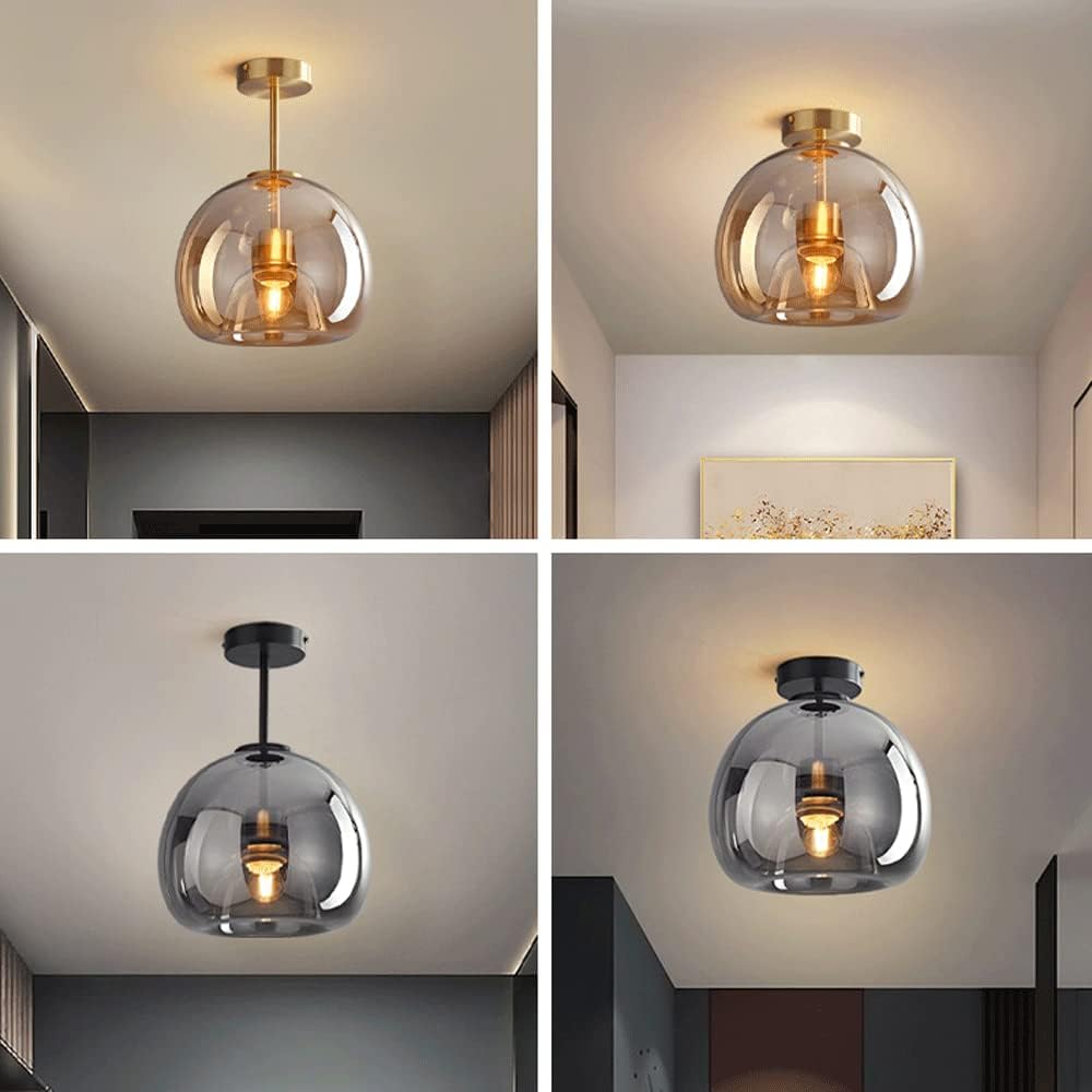 Kobberglass Semi Flush Mount Taklampe