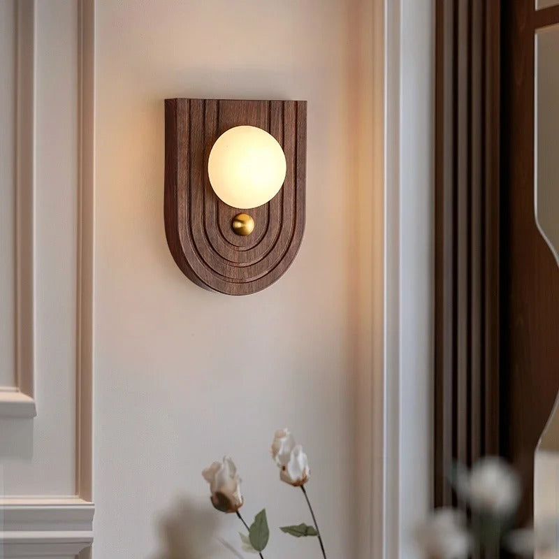 Lampa ścienna Walnut Glow Arch