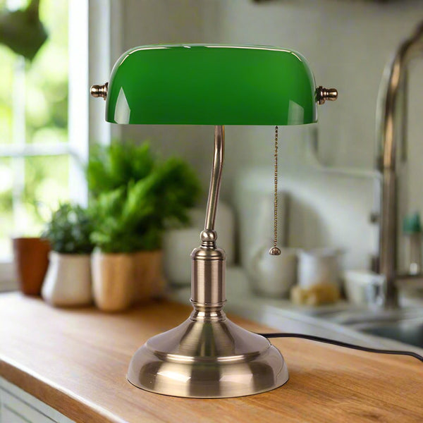 Eureka – Lampe de table européenne en verre