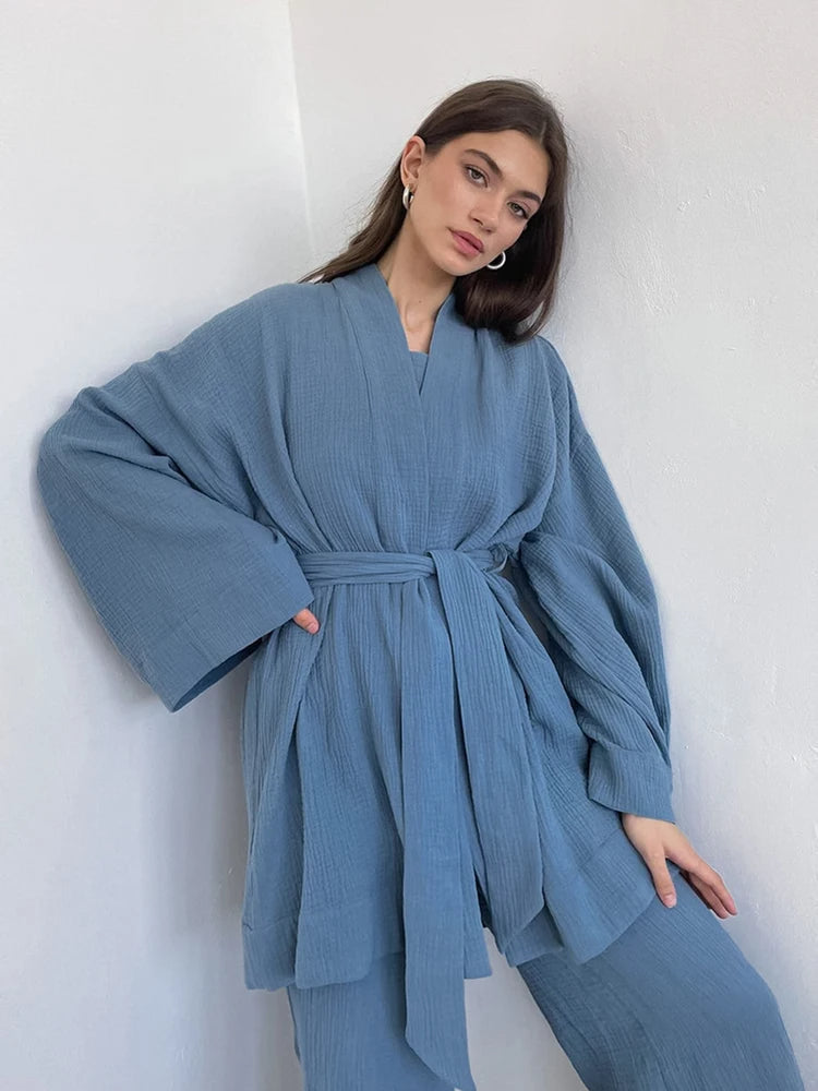 Nadema™ - Conjunto de Kimono Confortável