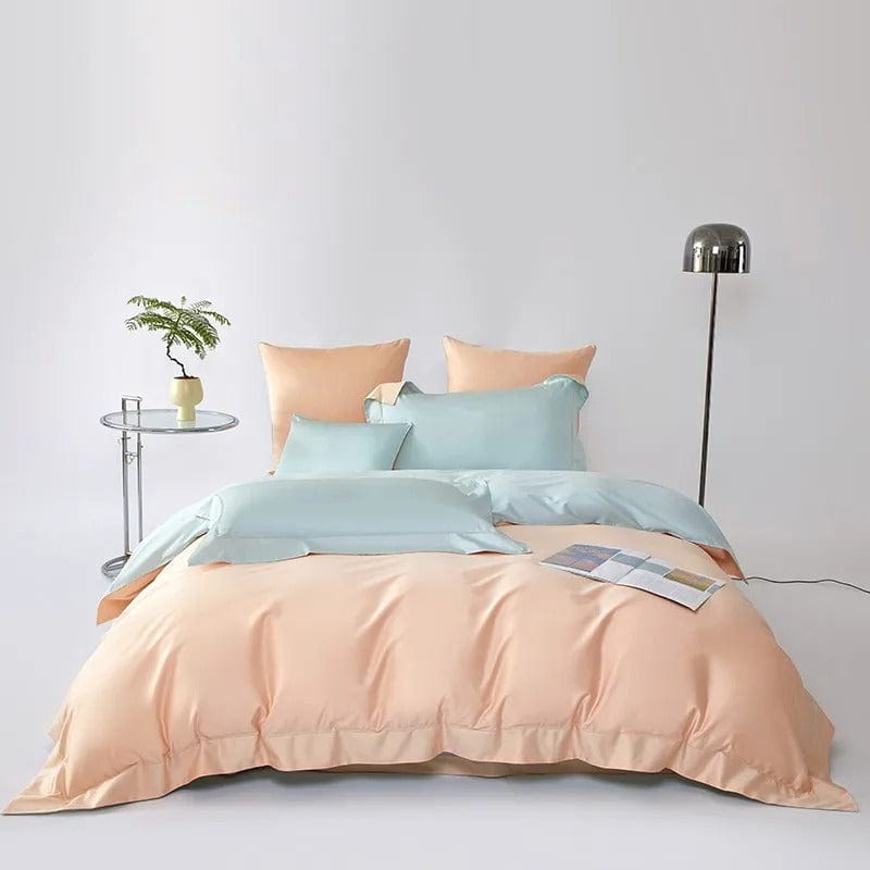 Set copripiumino Dream Peach Blue (cotone egiziano)