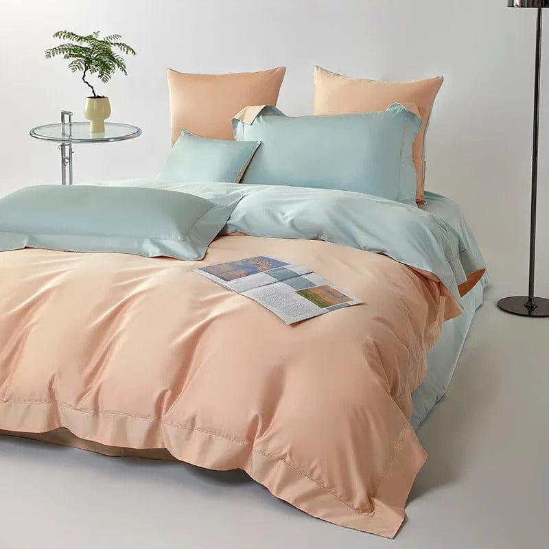 Set copripiumino Dream Peach Blue (cotone egiziano)