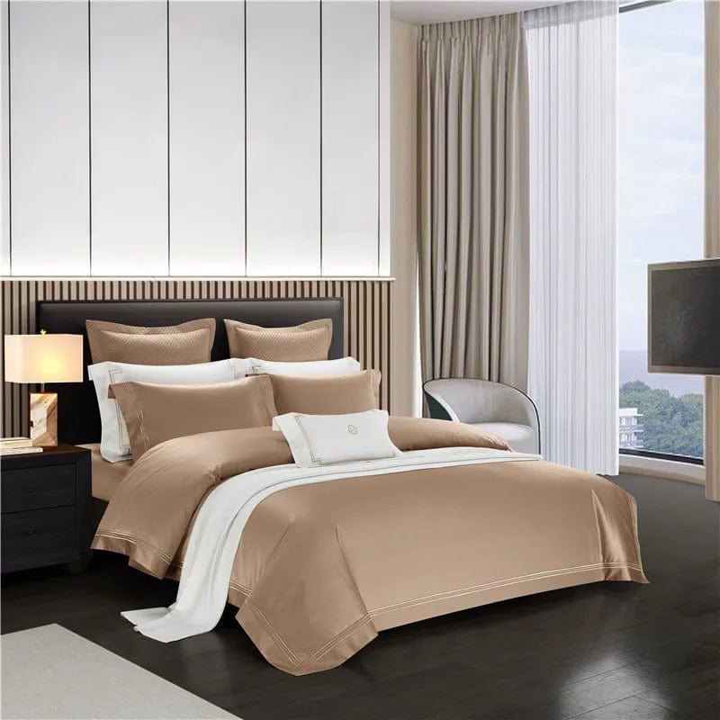 Prestige Champagne Duvet Cover Set (Egyptian Cotton)