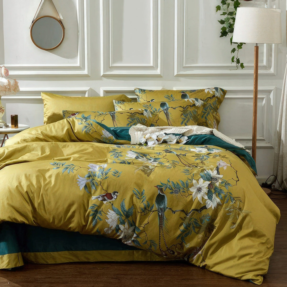 Bavlněná souprava ložního prádla Solarosa Yellow Silky Egyptian Cotton