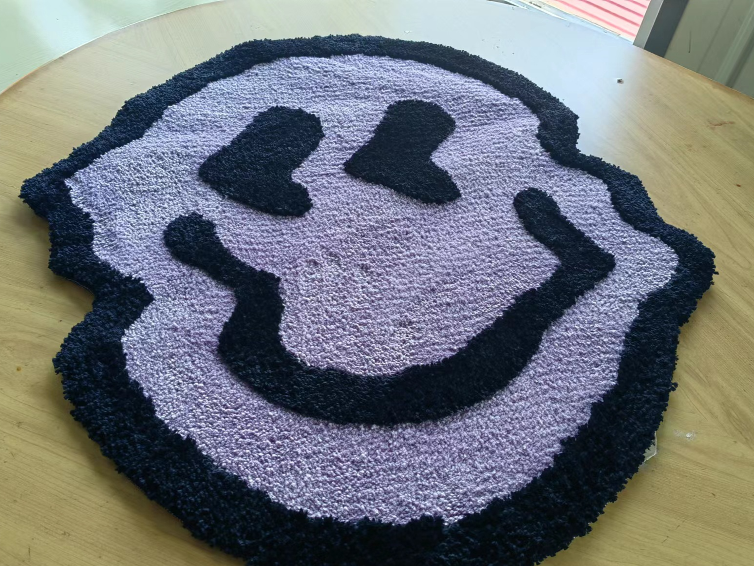 Smält Smiley Fluffy Rug