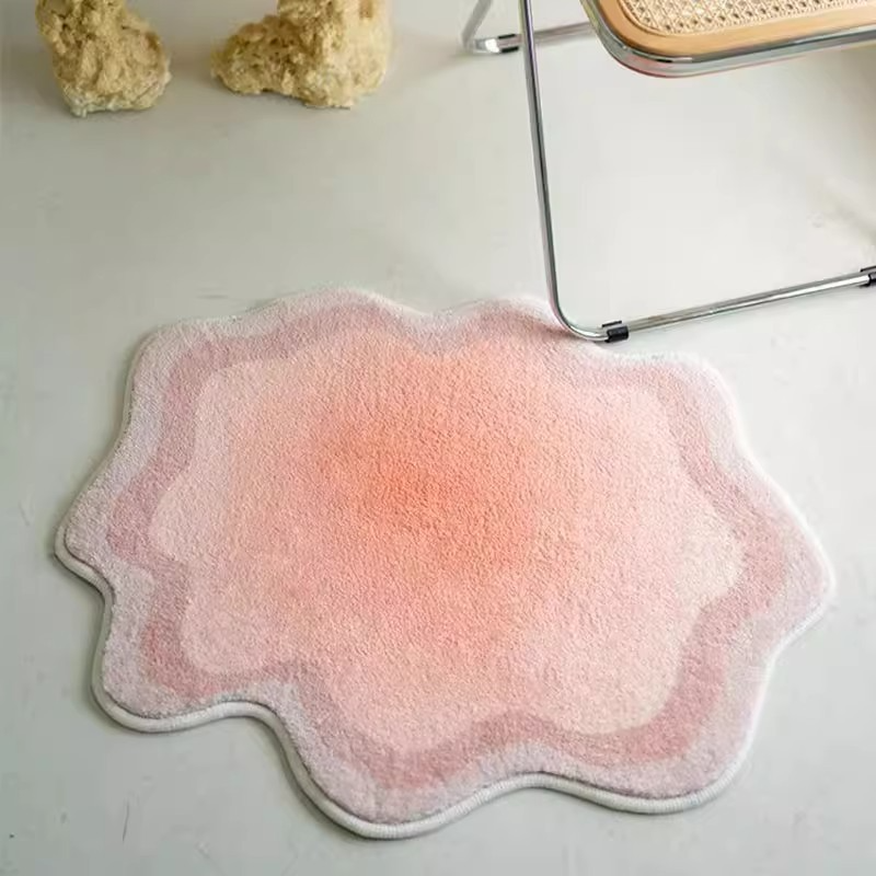 Tapis décoratif irrégulier à motif de taches pastel