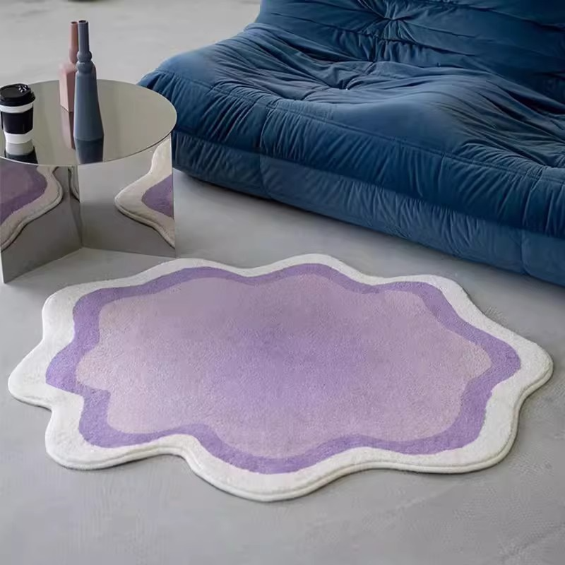 Tapis décoratif irrégulier à motif de taches pastel