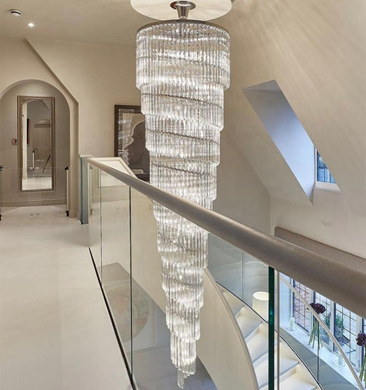 Chandelier en cristal en spirale Eustone