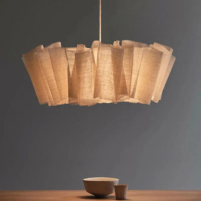 Hazel Linen Pleated Ceiling Light lamp