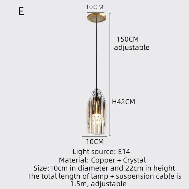 Single Benine - Postmodern helkoppar + K9 Crystal LED-lampor