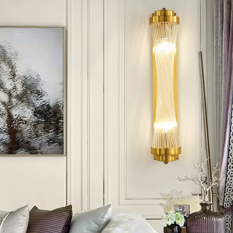 Golden Glow Crystal Fixture