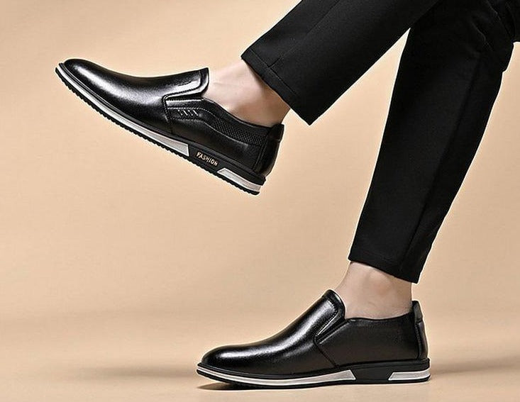 Klassieke elegantie: 'ElegantStride' premium leren loafers voor heren