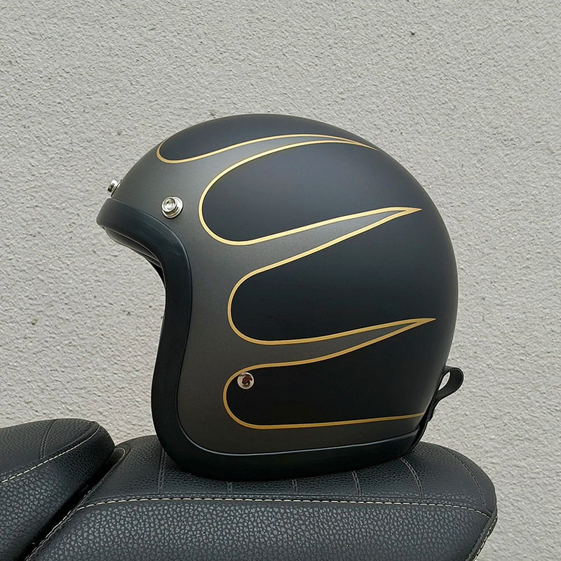 Casco moto vintage a basso profilo - Omologato DOT ed ECE