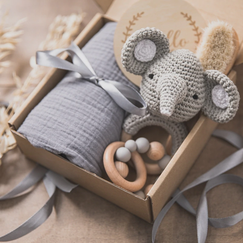 Baby cadeauset mand