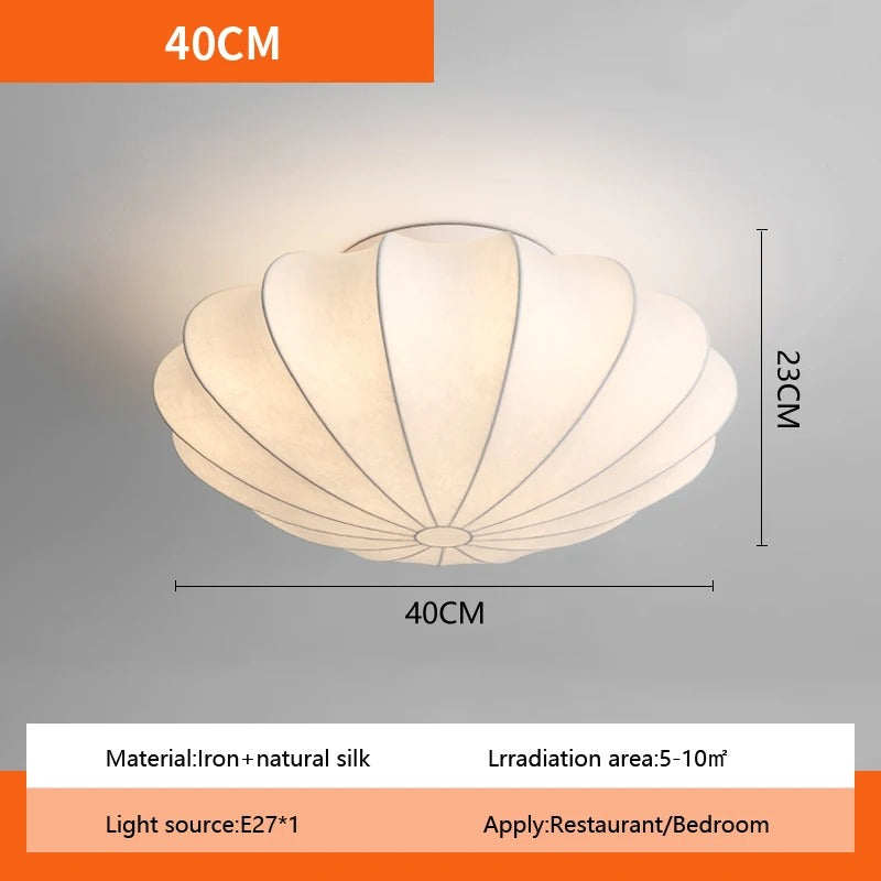 Zen Glow Silk Ceiling Light