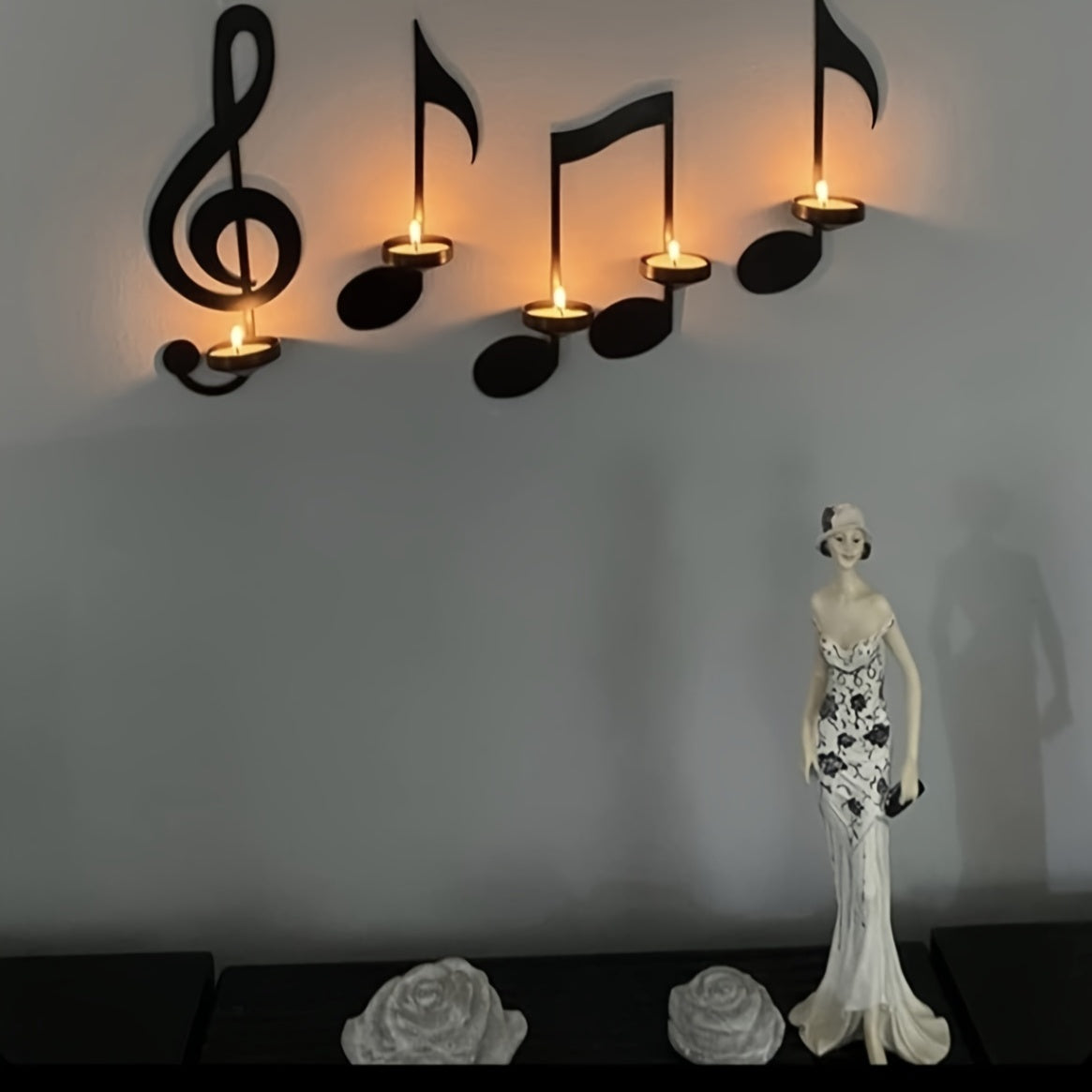 Music Note Candle Holders