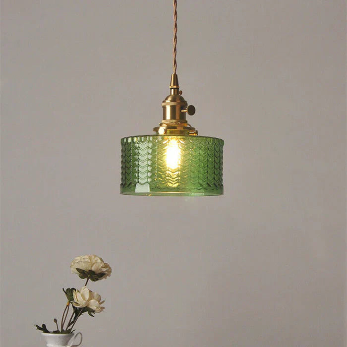 Stunning Cylinder Glass Pendant Light