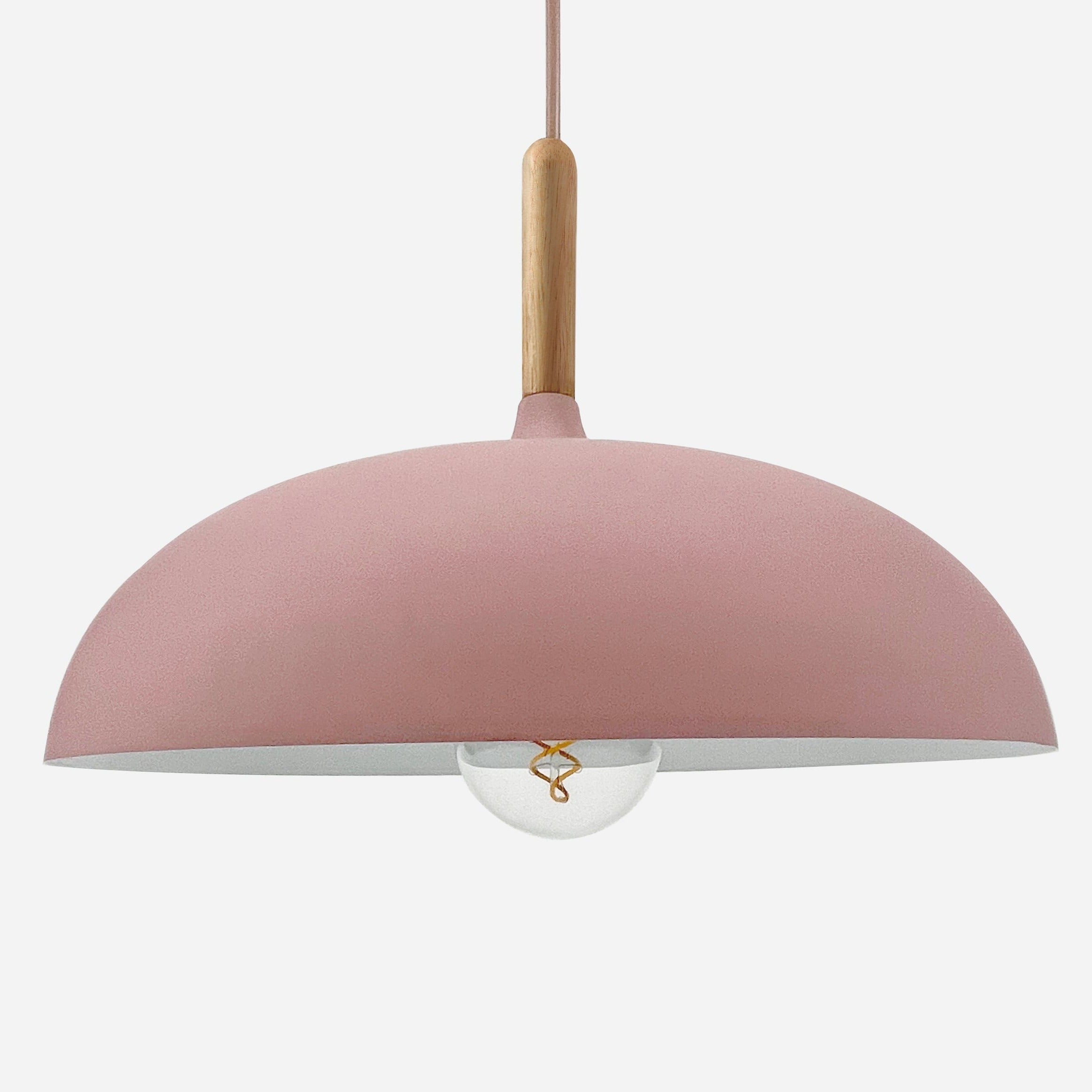 Soft Pastel Palette Pendant Lights in Metal & Wood - Final Sale