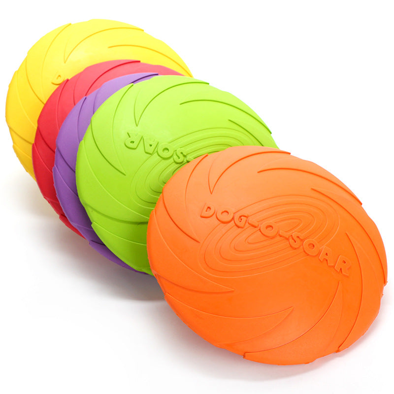 Fly & Fetch Frisbee: Durable Rubber Training Toy for Dogs