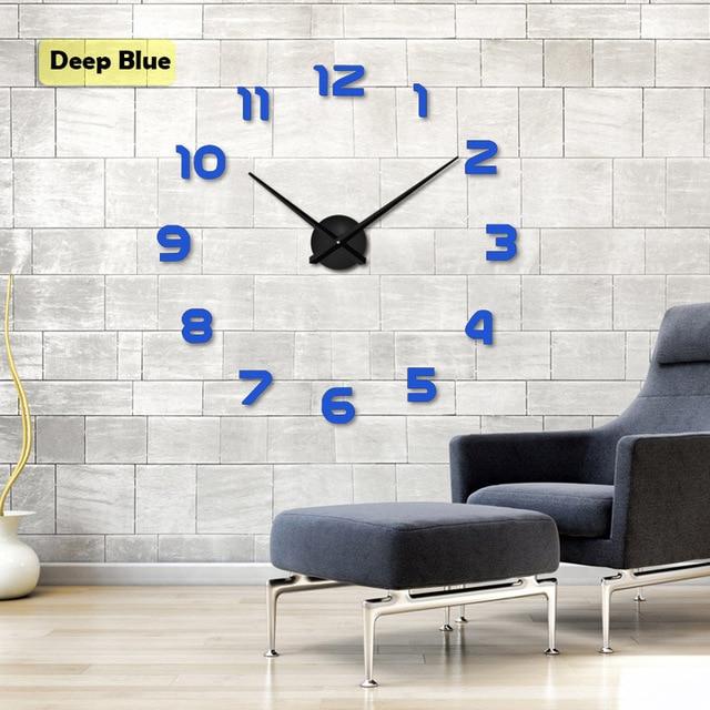 Full Size 3D Acrylic Living Room Wall Clock