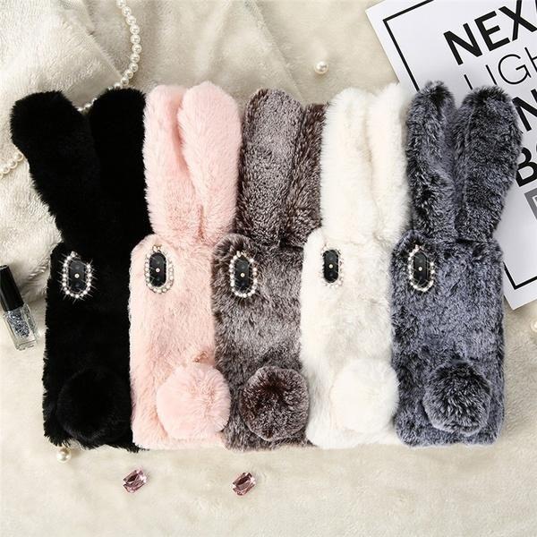 Coque iPhone en peluche lapin