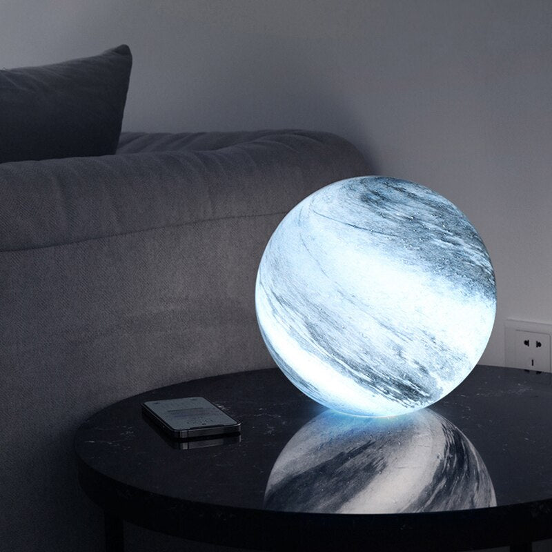 Glass Moon Lamp