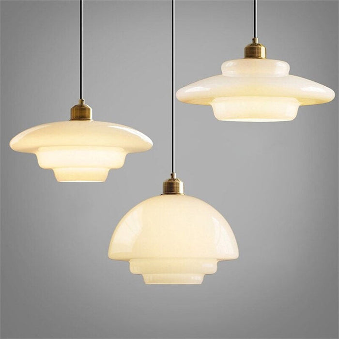 White Glass Pendant Light