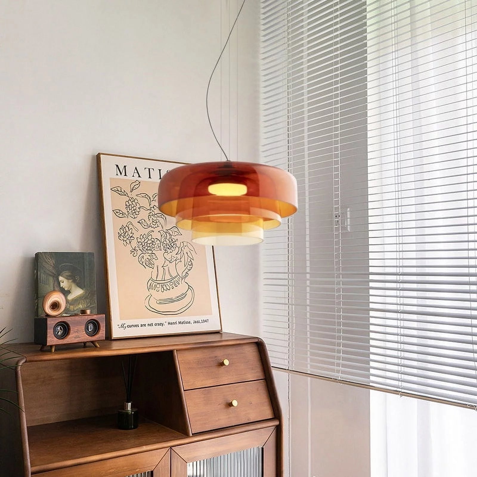 Hanglamp van Noords glas