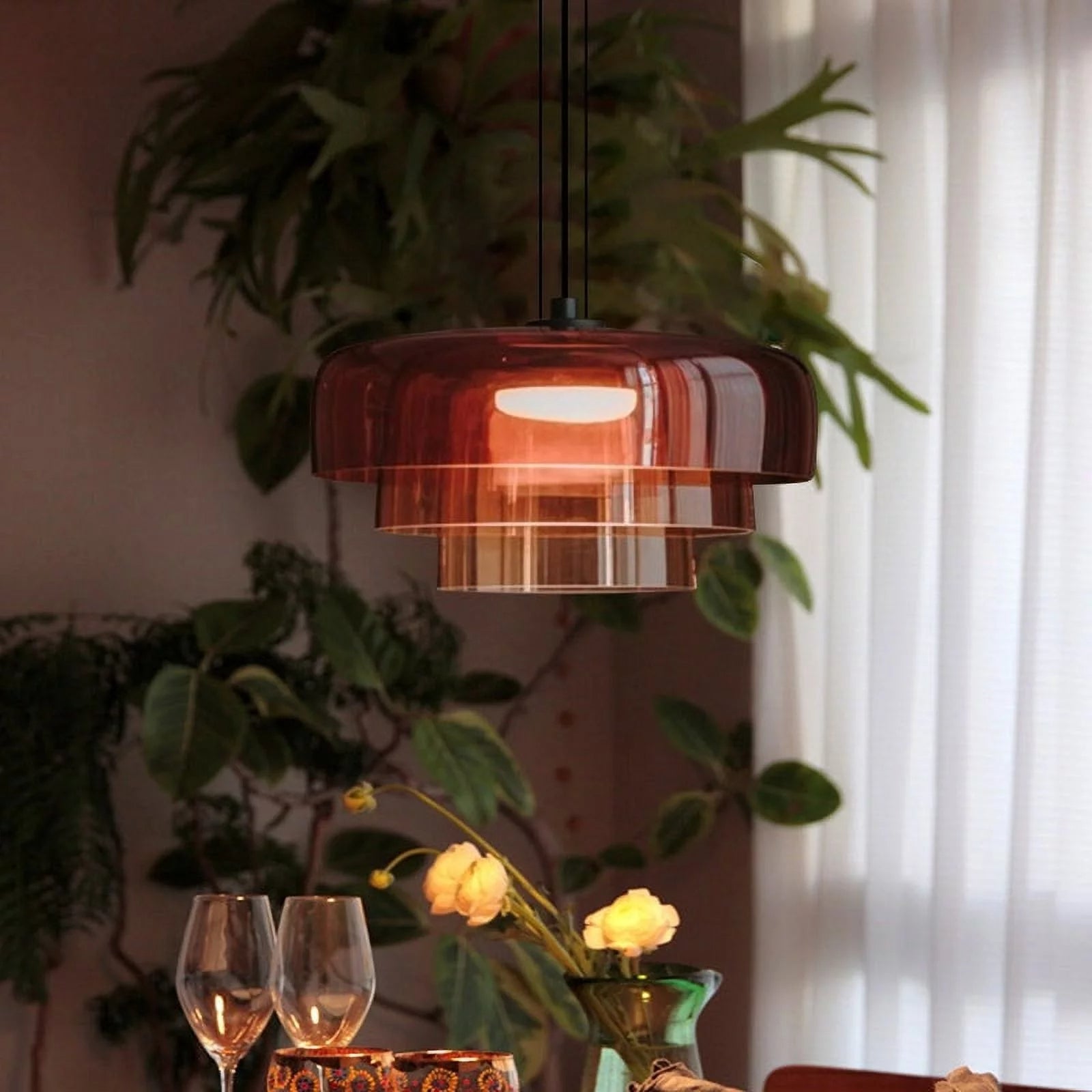 Deckenlampe aus Glas