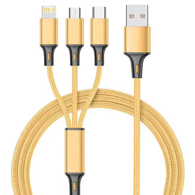 3-v-1 USB kabel Type C – univerzální nabíjecí a datový kabel