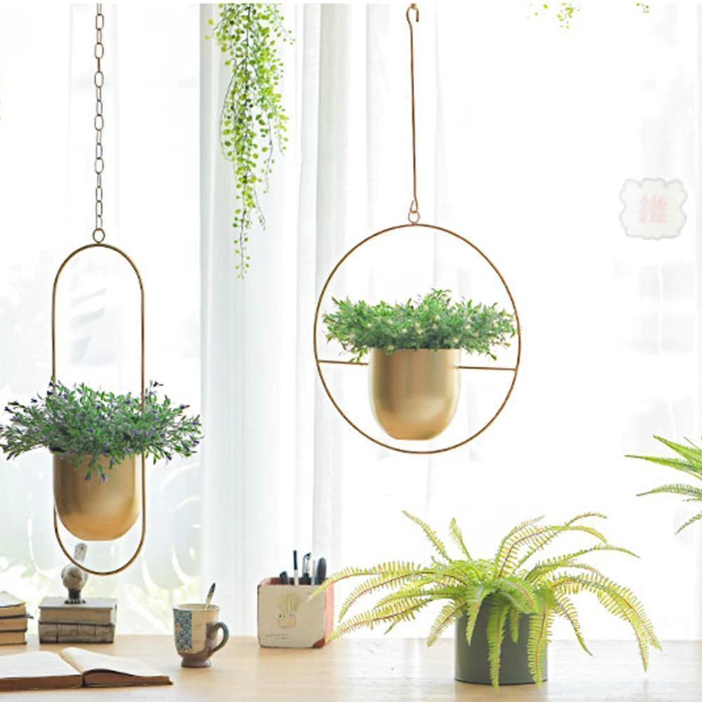 Hanging Planter Metalowy Halo