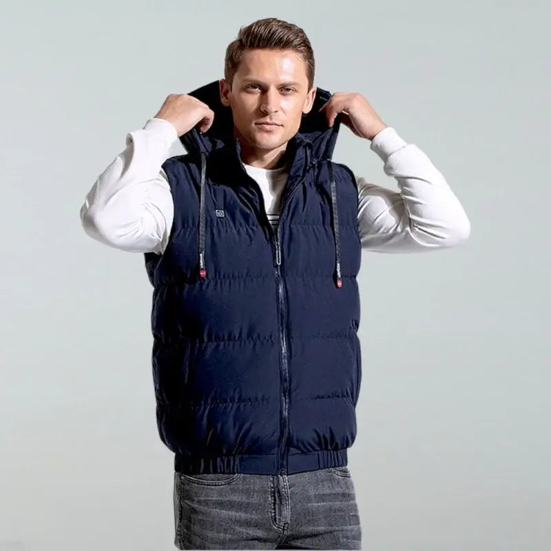 Gilet con cappuccio isolante ultra caldo - Gilet con cappuccio termoriscaldato per tutte le stagioni